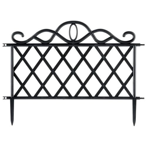 Płotek ogrodowy czarny 48x27 cm 4 szt. na Arena.pl