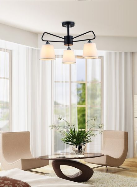 Morley żyrandol 3x60W E14 czarny zdjęcie 4