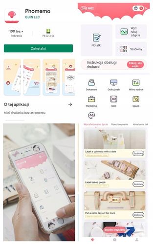 Biały papier termiczny do Phomemo M02 M0x 50mmx3,5m naklejki z klejem 3szt na Arena.pl