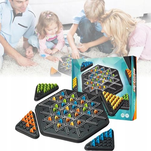 TRIANGLE CHESS BOARD GAME, INTERACTIVE PEGBOARD GAME, DESKTOP BOARD GAMES na Arena.pl
