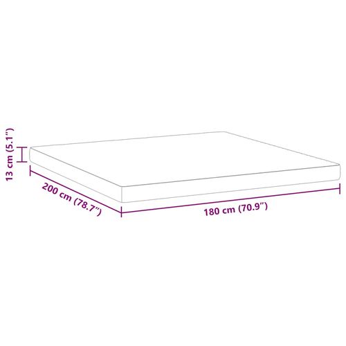 Materac Biały 180 x 200 cm Pianka na Arena.pl