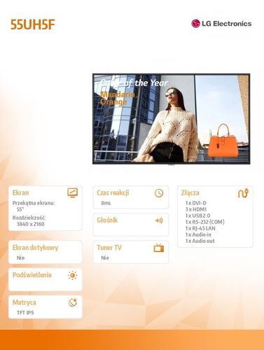 Monitor 55UH5F 500cd/m2 UHD 24/7 na Arena.pl