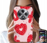 ETUI DO OPPO RENO12 F / 12FS 5G - KOBIECE, MODNE WZORY XOXO SERCE + SZKŁO