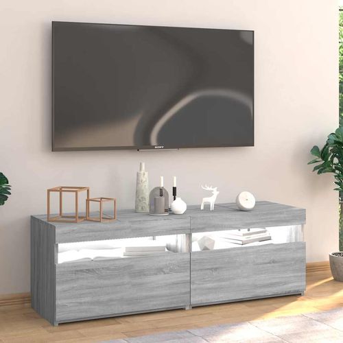 Szafka pod TV z LED, szary dąb sonoma, 120x35x40 cm na Arena.pl