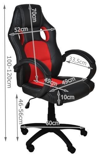 Fotel biurowy sportowy basic - czerwony na Arena.pl