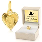 ZŁOTY MEDALIK (585) GRAWER PREZENT na Chrzest dla dziewczynki pamiątka