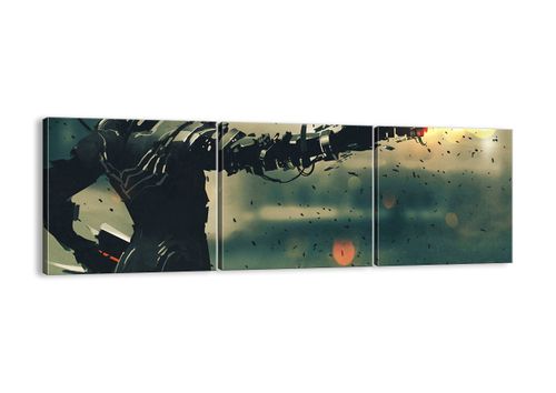 Obraz Na Płótnie - Robot Walka Broń - 150X50 Cm - Ca150X50-3196 na Arena.pl
