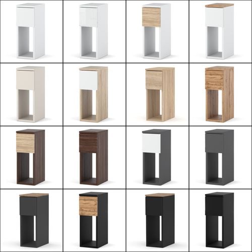 szafka nocna wąska stolik pojemna z szufladą do sypialni 20cm dąb wenge na Arena.pl