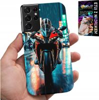 ETUI DO SAMSUNG GALAXY S21 Ultra - MOTOR, MOTOCYKLE JEDNOŚLAD WZORY + FOLIA