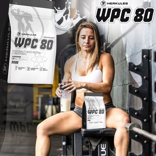 HERKULES WPC 80 900g BIAŁKO SERWATKOWE GLUTAMINA REGENERACJA WHEY PROTEIN na Arena.pl