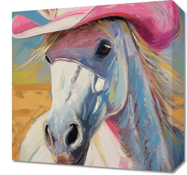 Obraz 40x40cm Różowy Kapelusz zdjęcie 1