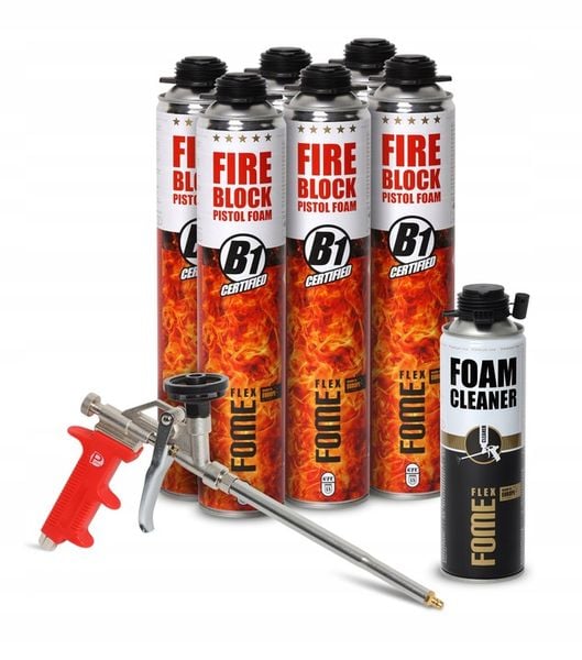 Pianka montażowa Fire Block ognioodporna PPOŻ piana B1 750ml Fome Flex zdjęcie 5