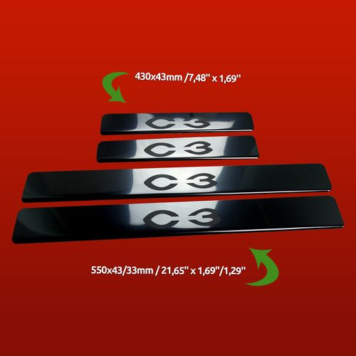 Listwa progowa CITROEN C3 MK1 Stal nierdzewna 304 połysk 4szt na Arena.pl