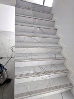 Płytka schodowa polerowana stopnica Marmo Thassos White 120x30 POŁYSK