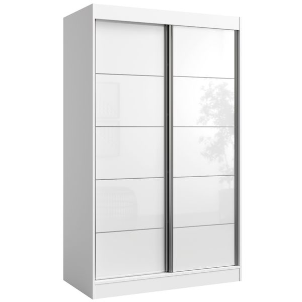 Szafa przesuwna Como 2D 120 Biała (lacobel) zdjęcie 1