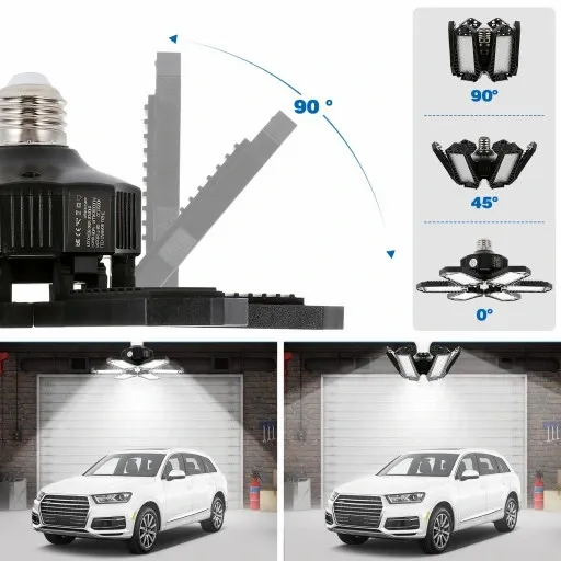 OŚWIETLENIE WARSZTATOWE GARAŻOWE PRACA SUFITOWA ŻARÓWKI LED OŚWIETLENIE zdjęcie 6