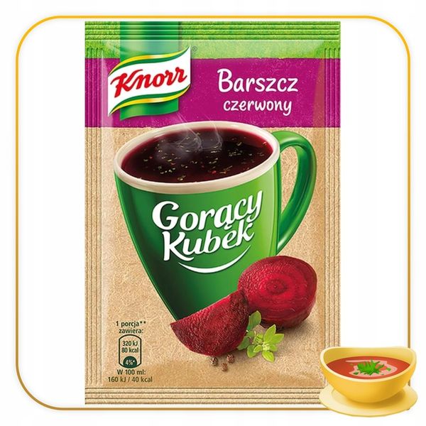 38x Knorr Gorący Kubek Barszcz czerwony 14g zdjęcie 2