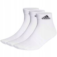 ADIDAS T ANKLE (3) HT3468 SKARPETY CIENKIE BAWEŁNIANE NA KOSTKĘ BIAŁE 3PAK