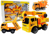 Zestaw Pojazdów Do Rozkręcania Betoniarka Wywrotka Lean Toys Zabawka