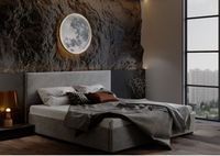 Łóżko tapicerowane MOON 180x200cm zagłówek gładki