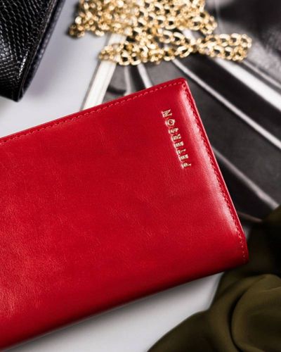 duży, skórzany portfel damski na magnes - peterson na Arena.pl