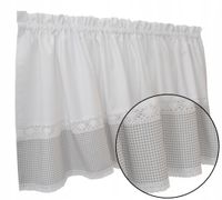 ZAZDROSTKA firana kuchenna PEPITKA SZARA 100x60