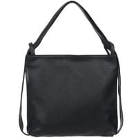 VERA PELLE torebka damska duża skórzana worek na ramię V511 czarna