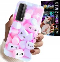 ETUI DO HUAWEI P SMART 2021 - WZÓR W SŁODKIE PIANKI, OBUDOWA, PLECKI