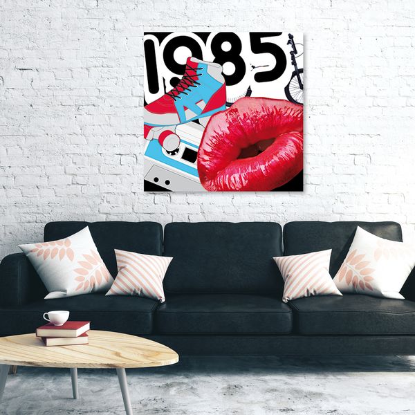OBRAZ NA PŁÓTNIE MŁODZIEŻOWY Usta Pop Art zdjęcie 2