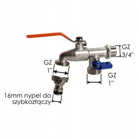 Zawór MAUSER IBCS60-KK0512 KRAN 2x GZ 3/4 + 2 nyple na Arena.pl