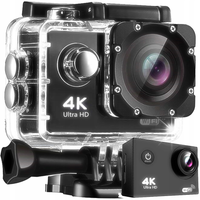 KAMERA SPORTOWA FHD 4K DO NAGRYWANIA 2 UCHWYTY WODOODPORNA 30M ERHAL GoPro