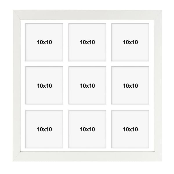 Ramka na 9 zdjęć Hekla 40x40x9 MDF galeria biały 1szt. zdjęcie 3