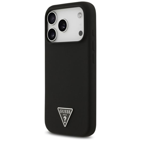 Etui Guess Silicone Triangle Logo MagSafe do iPhone 17 Pro czarny zdjęcie 2