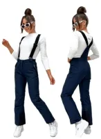 Damskie spodnie narciarskie snowboardowe 502 GRANATOWE r XL