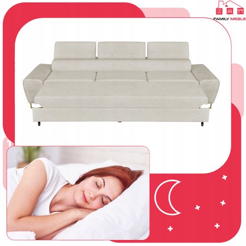 Zestaw mebli wypoczynkowych salonu Bosso Sofa 3os fotele beż Family Meble na Arena.pl