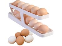 Stojak na jajka do przechowywania jaj pudełko na jajka w lodówce biały