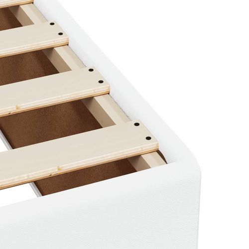 Łóżko kontynentalne z materacem, białe, ekoskóra 80x200 cm na Arena.pl