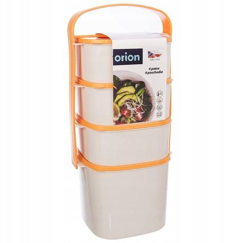 Menażka OBIADOWA 4-poziomowa piętrowa do przenoszenia żywności obiadów na Arena.pl