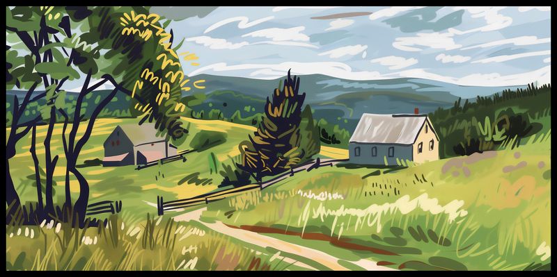 Plakat 91,3x44,5cm Bujna Wieś zdjęcie 2