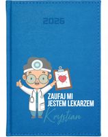 KALENDARZ A5 2026 DZIENNY KSIĄŻKOWY PLANER Z NADRUKIEM DLA LEKARZA + IMIĘ