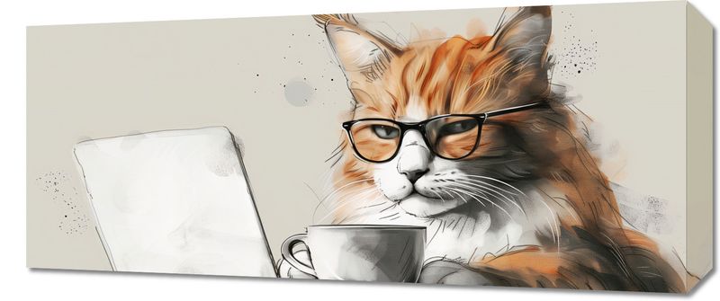 Obraz 70x30cm Nie przed Kawusią zdjęcie 1