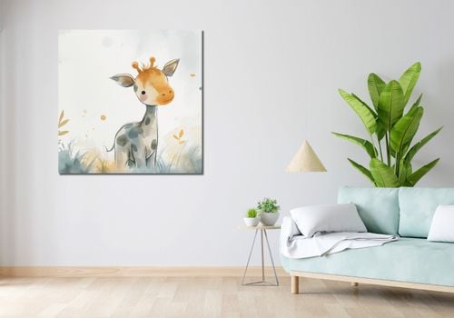 Obraz 100x100cm Mała Żyrafka na Arena.pl