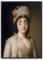 Plakat oczy hindi pop art 30x40 cm w czarnej ramie