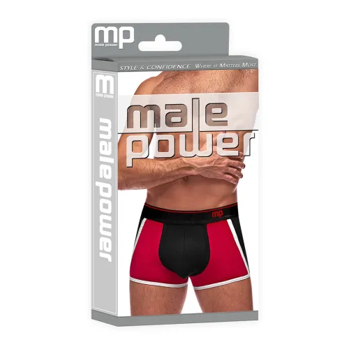 male power szorty retro xl - bawełna z dodatkiem spandexu, czarne na Arena.pl