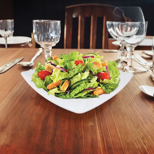 4x Talerz kwadratowy 20.5 cm plastikowy masywny gruby wielokrotnego użycia na Arena.pl