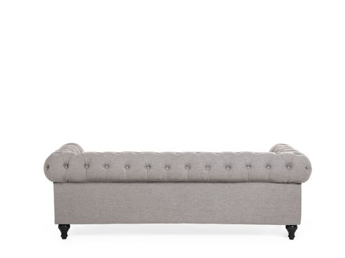 Sofa 3-osobowa jasnoszara CHESTERFIELD na Arena.pl