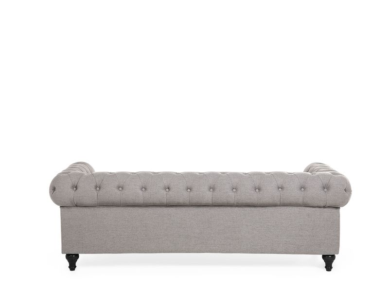 Sofa 3-osobowa jasnoszara CHESTERFIELD zdjęcie 5