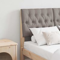 Tapicerowane wezgłowie Ciemnoszary 120 cm Lite drewno sosnowe