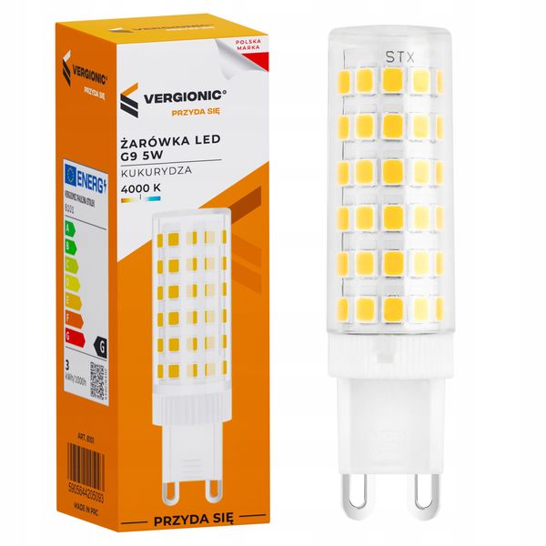 Żarówka LED SMD 5W G9 4000K VERGIONIC zdjęcie 1