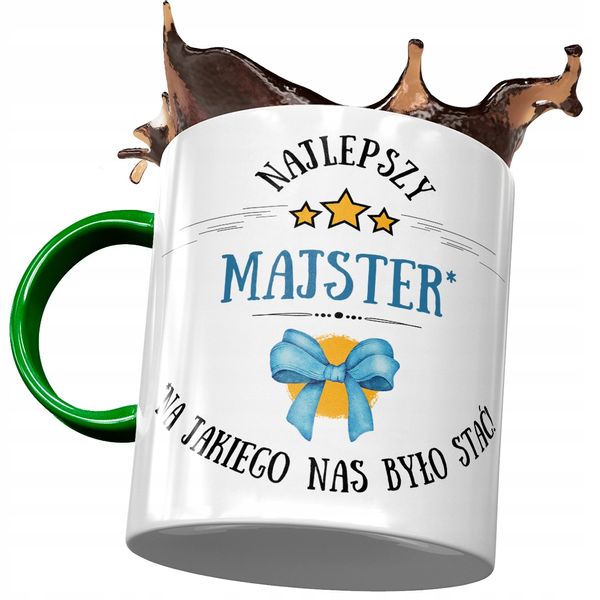 Kubek Zielony Dla Majstra Najlepszy Majster Z Nadrukiem Ze Zdjęciem zdjęcie 1